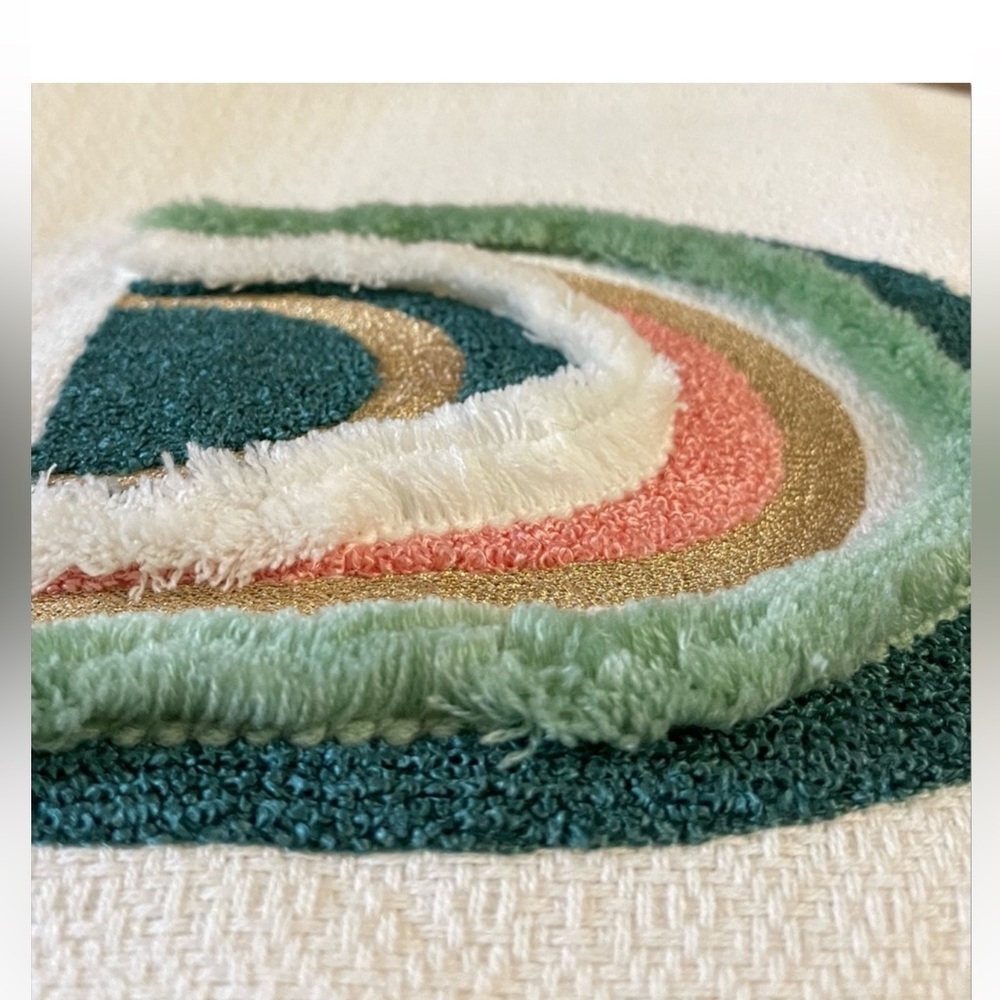 NWT Hobby Lobby Desert Skies Table Runner & 4 Placemats W/woven Rainbow Appliqué - Picture 2 of 6